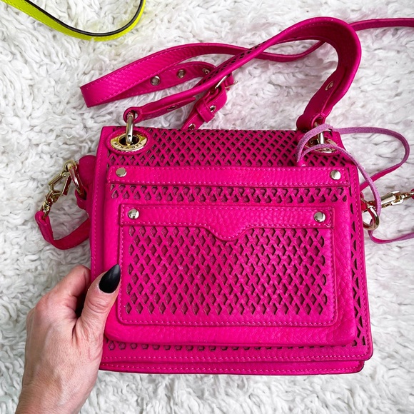 Rebecca Minkoff Handbags - Rebecca Minkoff Perforated Hot Pink Magenta Shoulder bag